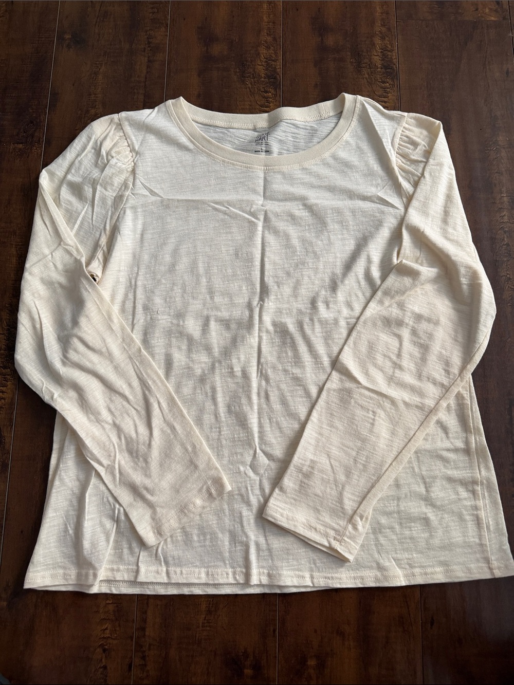 Matilda Jane Cream Long-Sleeve Top with Subtle Puff Shoulders